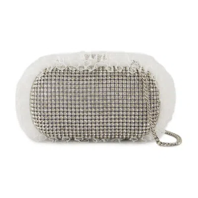 Self-portrait Clutch In Silver