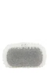 Self-portrait Crystal Lace Detail Clutch - Synthetic - Silver