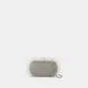 Self-portrait Crystal Lace Detail Clutch - Synthetic - Silver In Silver