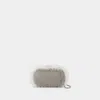 Shop Self-portrait Crystal Lace Detail Clutch In Silver