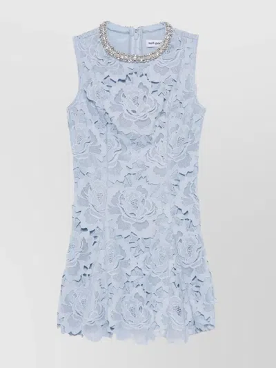 SELF-PORTRAIT CRYSTAL LACE MINI DRESS