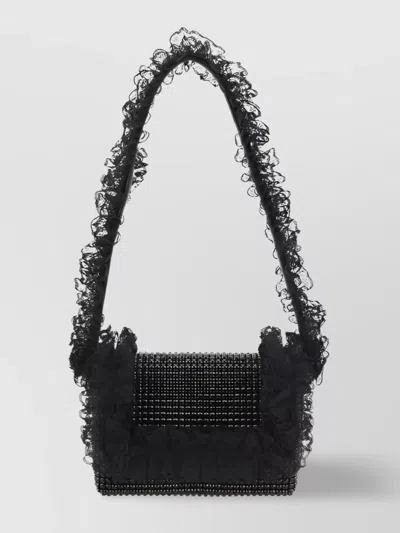 Self-portrait Crystal Lace Shoulder Bag