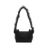 Self-portrait Christopher Kane Residency Shoulder Bag With All-over Sequins In Black