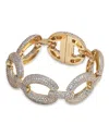 Self-portrait Crystal Large Link Bracelet In Gold