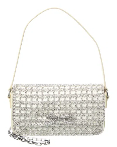 Self-portrait Crystal Leather Baguette Bag