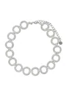 Self-portrait Crystal Link Chocker In Gray