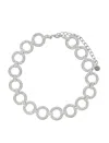 Self-portrait Crystal Link Choker Necklace In Metallic