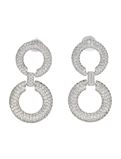 Self-portrait Crystal Link Earring In Brown