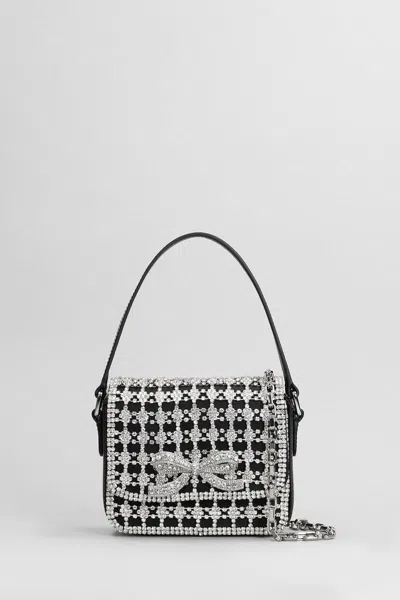 Self-portrait Crystal Micro Bag Hand Bag In Black Polyester