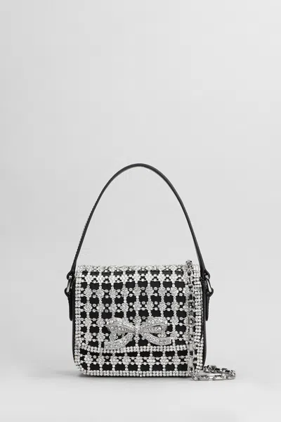 SELF-PORTRAIT CRYSTAL MICRO BAG HAND BAG IN BLACK POLYESTER