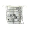 Self-portrait Crystal-embellished Drawstring Tote Bag In Silver