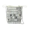 Self-portrait Crystal-embellished Drawstring Tote Bag In Silver