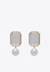 Self-portrait Crystal Pearl Tiered Earrings Accessories