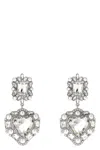 Self-portrait Self Portrait Crystal Pearl Heart Earrings