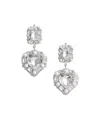 Self-portrait Self Portrait Crystal Pearl Heart Earrings