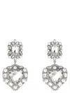 Self-portrait Self Portrait Crystal Pearl Heart Earrings
