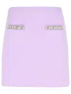Self-portrait 'crystal' Skirt In Lilac Viscose Blend