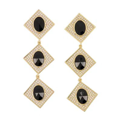 SELF-PORTRAIT SELF-PORTRAIT CRYSTAL TIERED EARRINGS