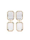 Self-portrait Geometric Gold-tone Crystal Earrings