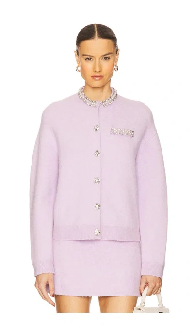 Self-portrait Crystal Trim Cardigan