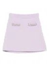 Self-portrait Self Portrait Lilac Stretch Viscose Blend Mini Skirt In Purple