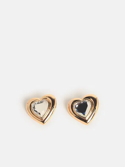 Self-portrait Cuore' Gold-plated Brass Earrings