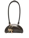 Self-portrait Self Portrait Women Leather Shoulder Bag With Charms In Brown