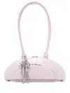 Self-portrait Curved Charm Shoulder Bag In Pink