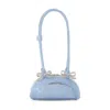 Self-portrait Women's Curved Mini Shoulder Bag In Blue