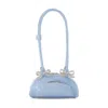 Self-portrait Women's Curved Mini Shoulder Bag In Blue