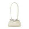 Self-portrait Cream Leather Curved Mini Shoulder Bag Beige