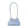 Self-portrait Women's Curved Mini Shoulder Bag In Blue