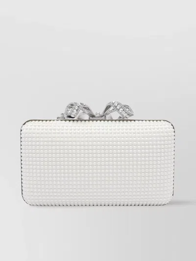 Self-portrait Curved Rhinestone Embellished Shoulder Bag