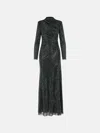 Self-portrait 'cut Out' Black Polyester Dress In Black