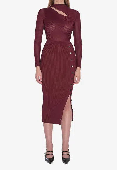 SELF-PORTRAIT CUT-OUT MIDI DRESS