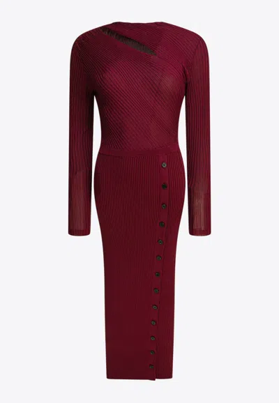 SELF-PORTRAIT CUT-OUT MIDI DRESS