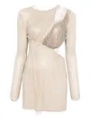 Self-portrait Cut-out Mini Dress In Neutral