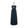 Self-portrait Cutout Ruched Halterneck Maxi Dress