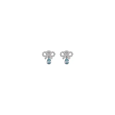 SELF-PORTRAIT DANGLING EARRINGS WITH WOMEN'S BOWS