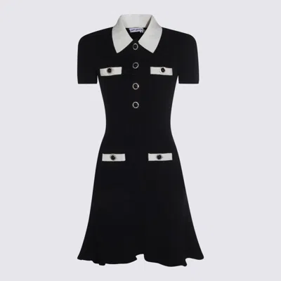 Self-portrait Mini Dress With Contrasting Collar In Blue