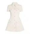 Self-portrait Abito Mini Cream Collared Denim
