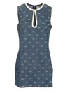 Self-portrait Denim Dress With Applications