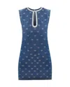 Self-portrait Denim Dress With Applications