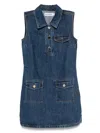 Self-portrait Self Portrait Women Denim Sleeveless Mini Dress In Blue