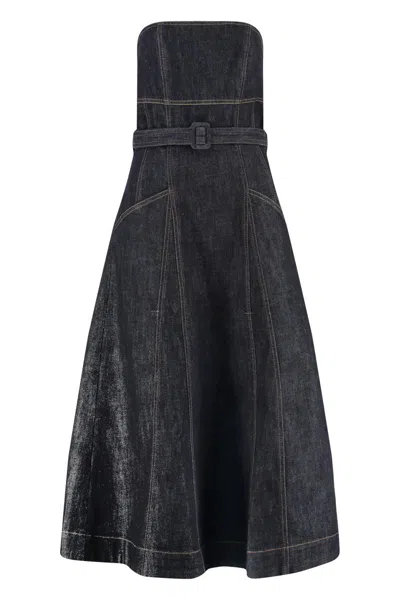 Self-portrait Denim Dress In Blue