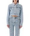 Self-portrait Denim Mini Cropped Jacket