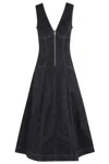 Self-portrait V-neck Denim Midi Dresses