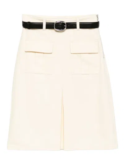 Self-portrait Denim Midi Skirt