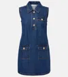 Self-portrait Self Portrait Women Denim Sleeveless Mini Dress In Blue