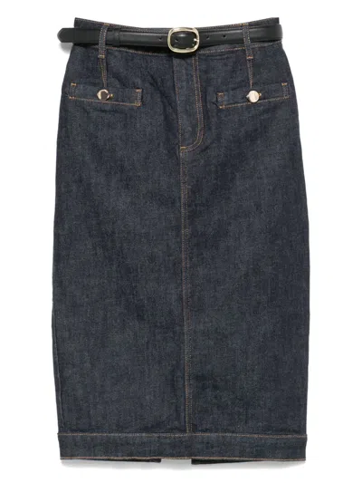 SELF-PORTRAIT DENIM SKIRT